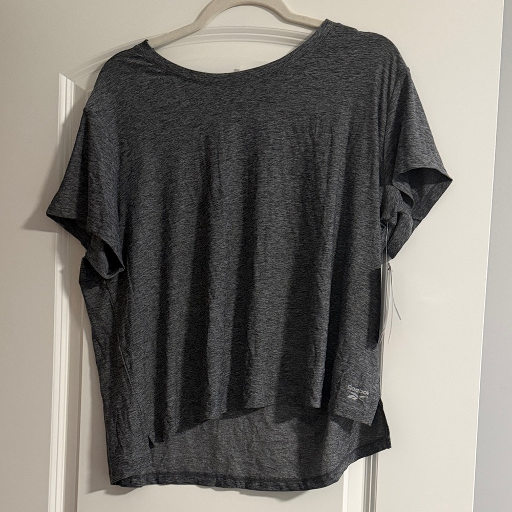 Reebok Charcoal Gray Short-Sleeve Women's Tee